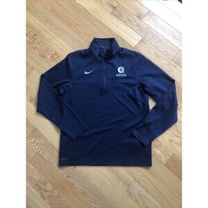 Nike Dri-Fit NCAA Georgetown Hoyas 1/4 Zip Pullover Size Medium Navy Blue